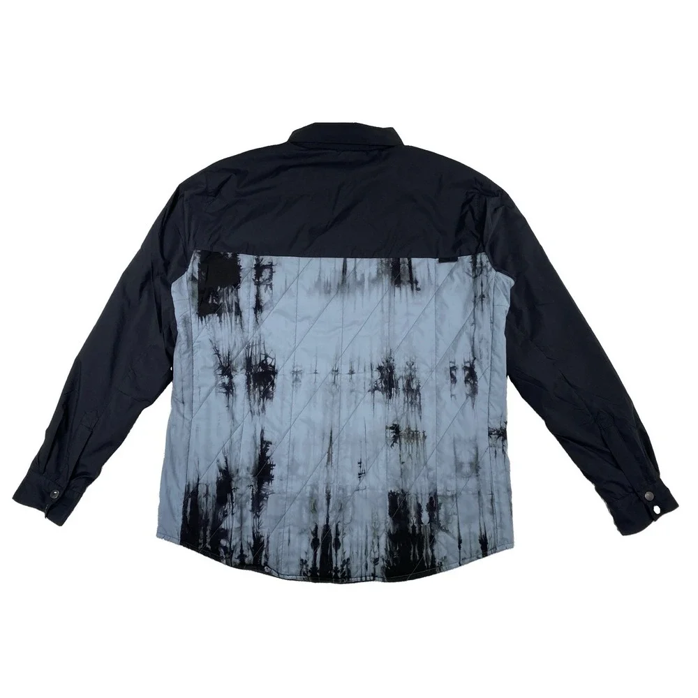 TREW Gear Snap Jack Shirt Jacket Midlayer Unisex Large Black Gray